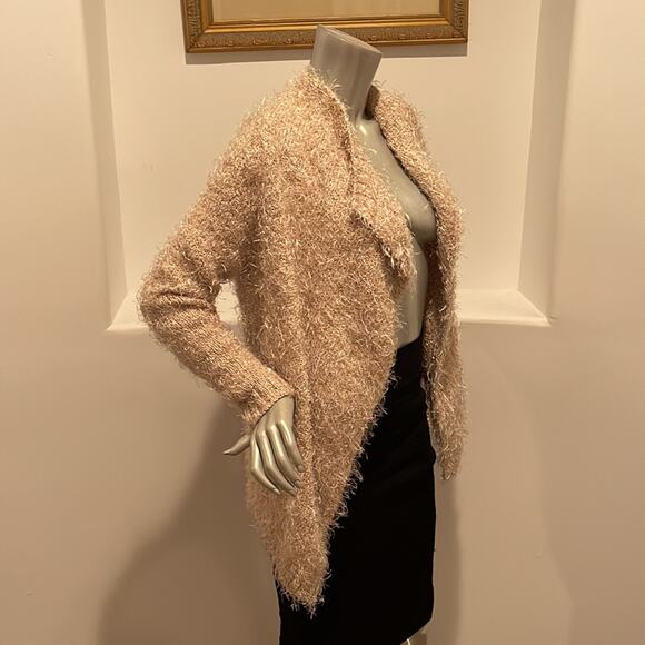 Adolfo Dominguez Open Front Jacket Cardigan Beige Size S - Picture 6 of 12